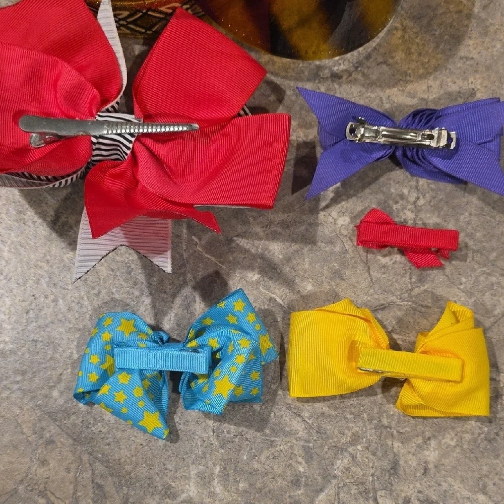 (J21) Red and Yellow Hair Accessories Set